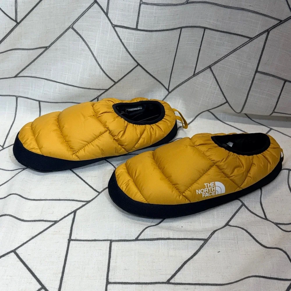 The‎ North Face ThermoBall Traction Mule V Yellow Puffer Slippers Mens M 7-9